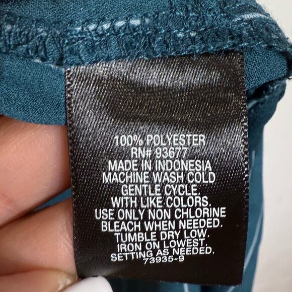 Worthington Green Striped V-Neck Tunic Blouse Sz XL NWT - Picture 7 of 12